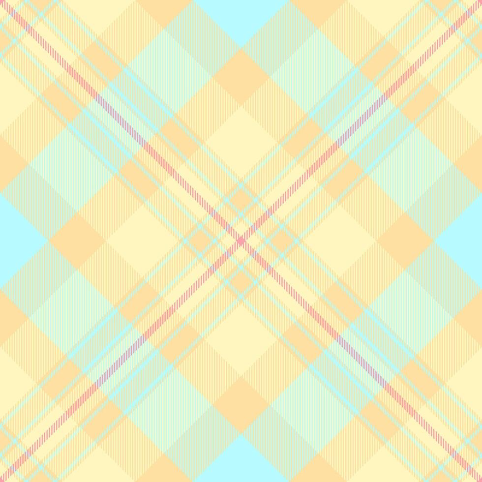 Pastel plaid pattern. Soft, light colors create a calming, cheerful aesthetic. Ideal for backgrounds, textiles, branding, and springsummer designs. Evokes feelings of serenity and optimism. vector