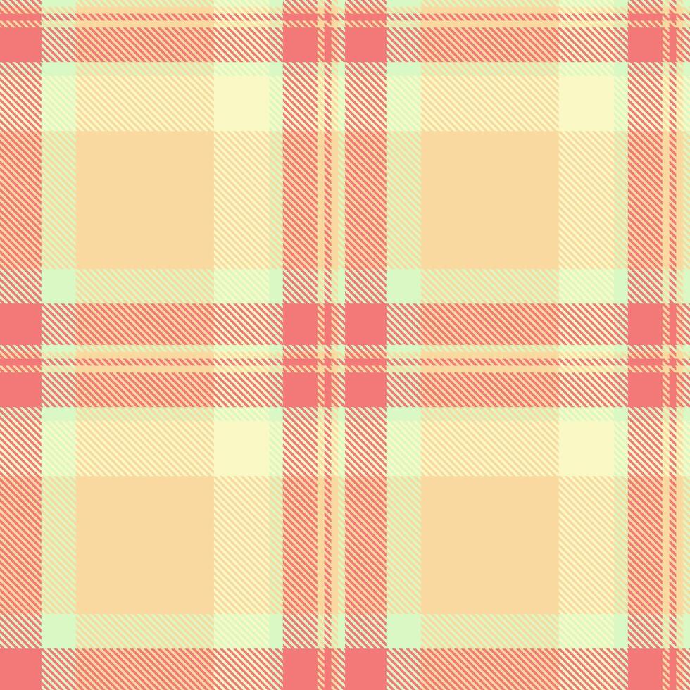 Commercial textile texture, yuletide seamless tartan background. Amber plaid fabric check pattern in light and amber colors. vector