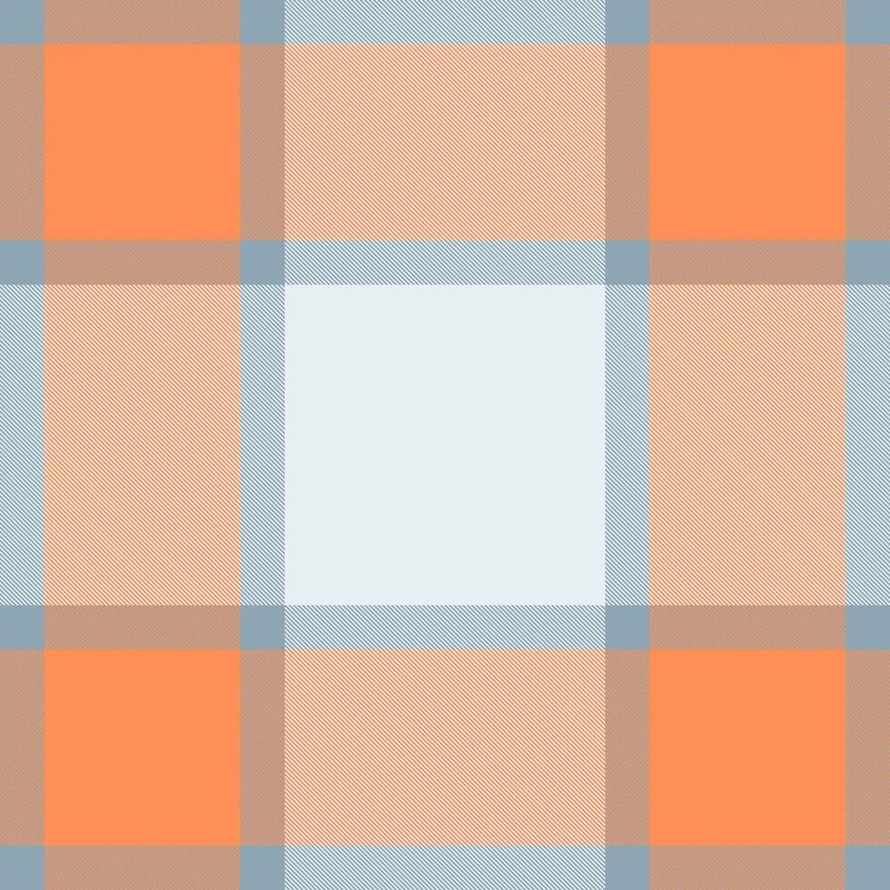 Stylish pastel plaid pattern in peach, light blue, and white. Perfect for textile design, website backgrounds, or crafting projects. vector
