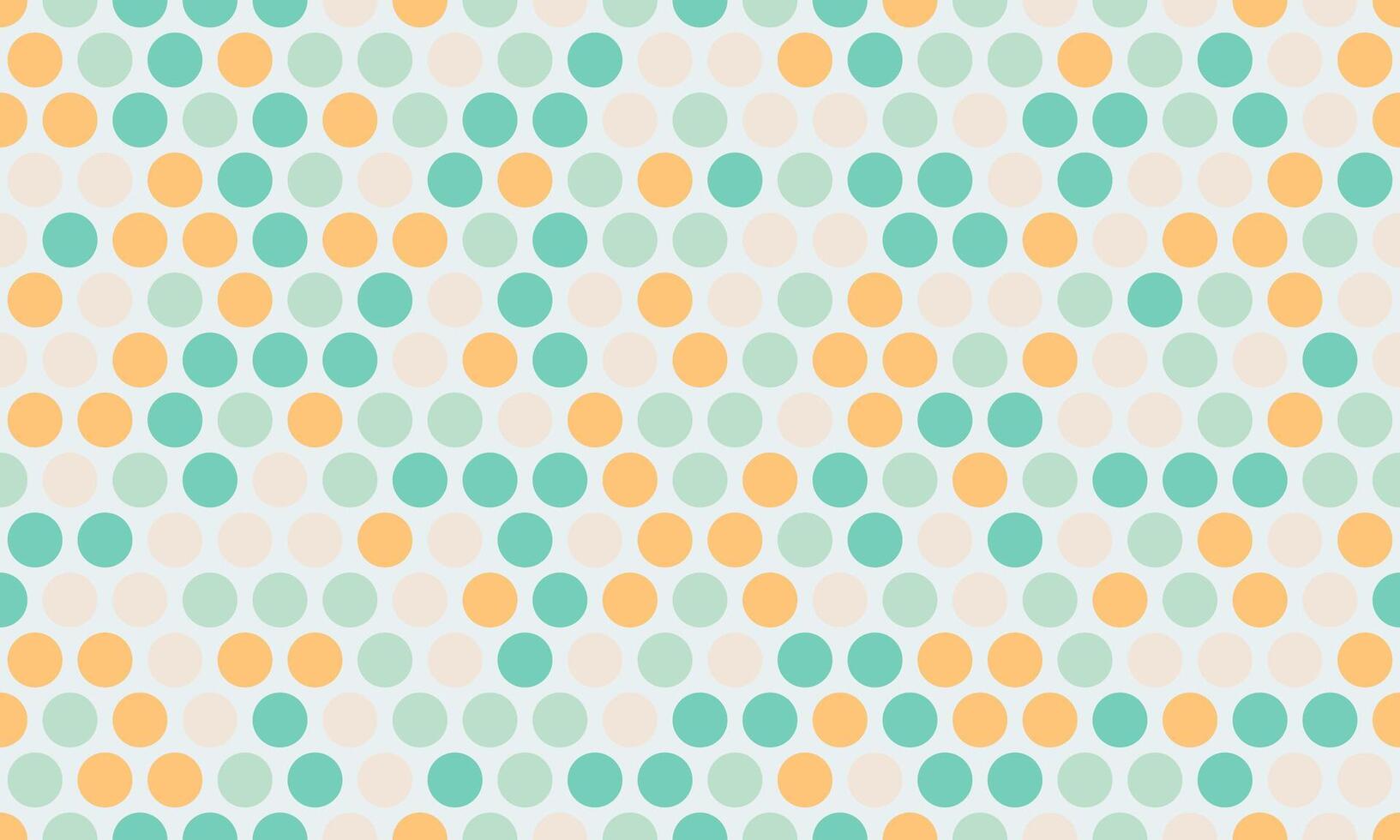 Abstract pastel polka dot pattern. Soft teal, peach, and pink circles create a calming, geometric design. Ideal for backgrounds, textiles, or website design. vector