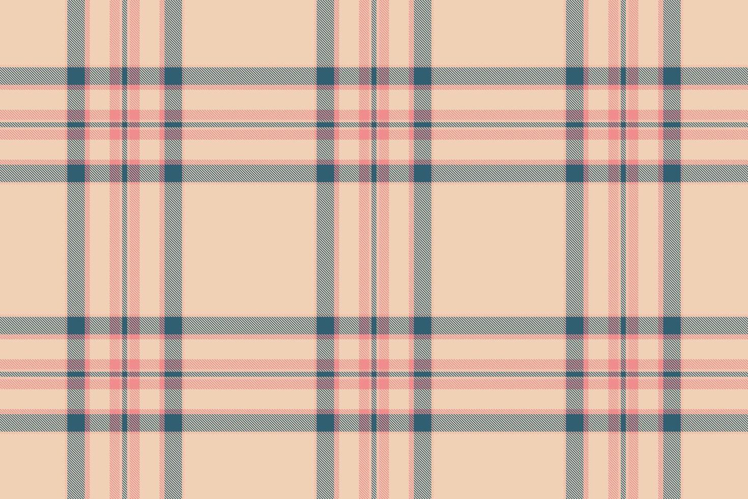 Elegant pastel plaid pattern in peach, coral, and gray. Perfect for textile designs, website backgrounds, or fashion projects. vector