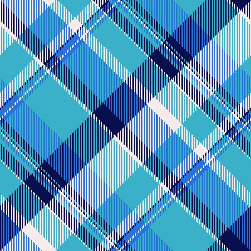 Decor seamless fabric tartan, mockup plaid check. Sea pattern background textile texture in blue and cyan colors. vector