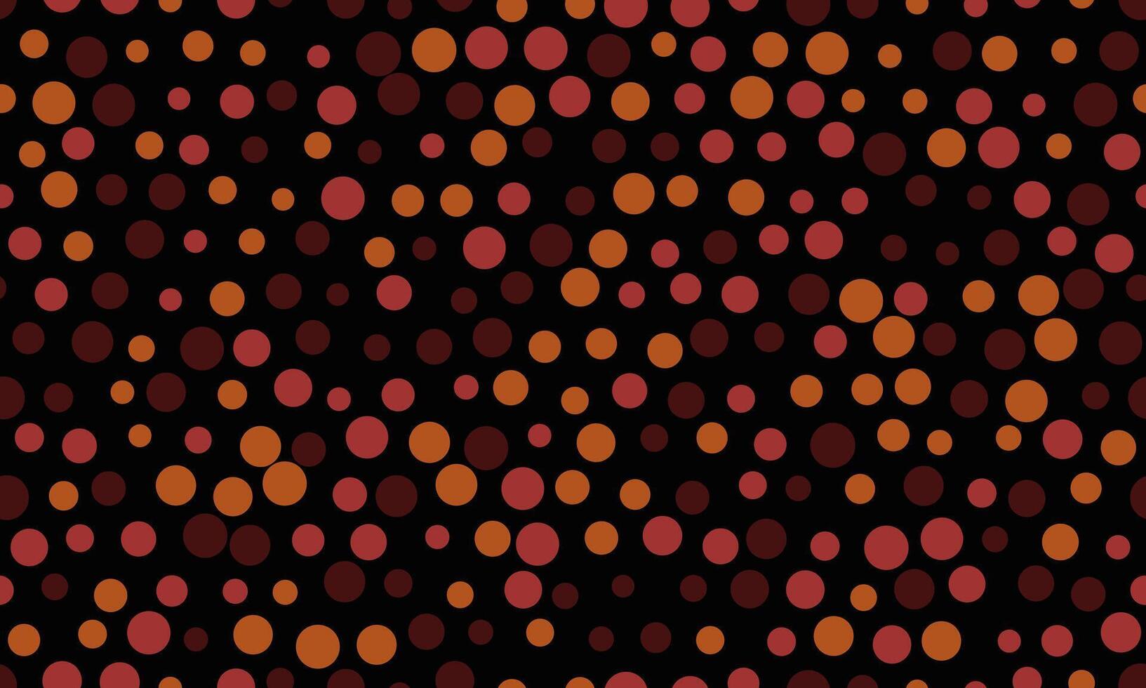 Abstract autumnal pattern of varying sized circles on a black background. Perfect for website backgrounds, textile design, or fallthemed projects. Evokes a sense of warmth and subtle movement. vector