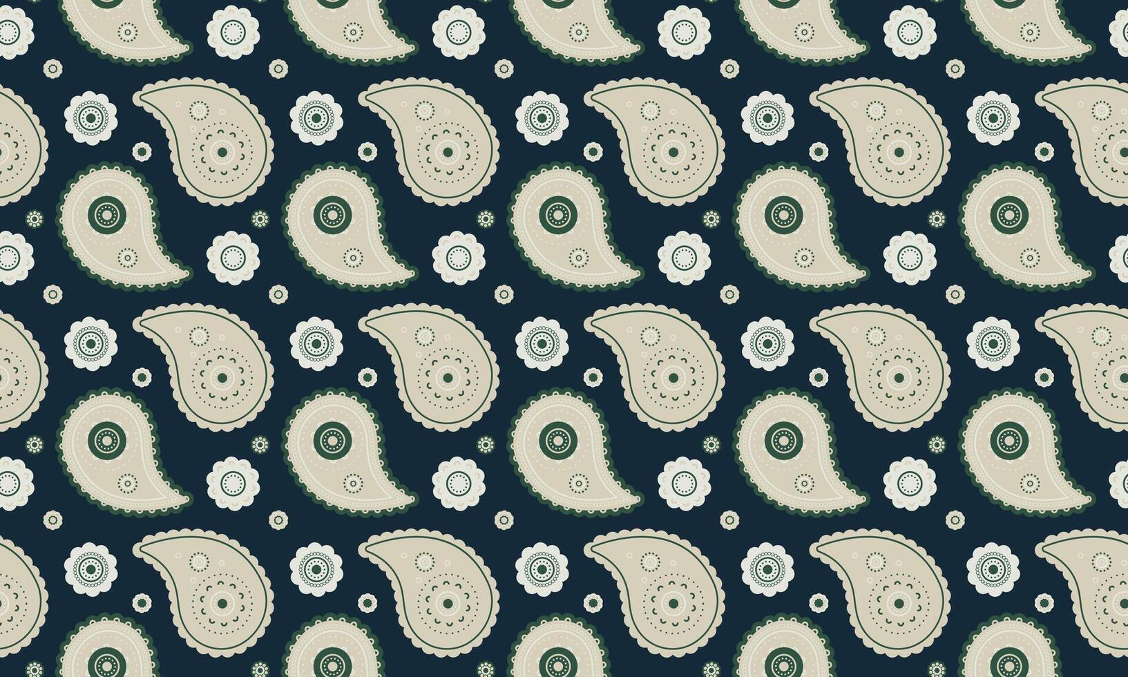 A paisley pattern on a dark blue background vector