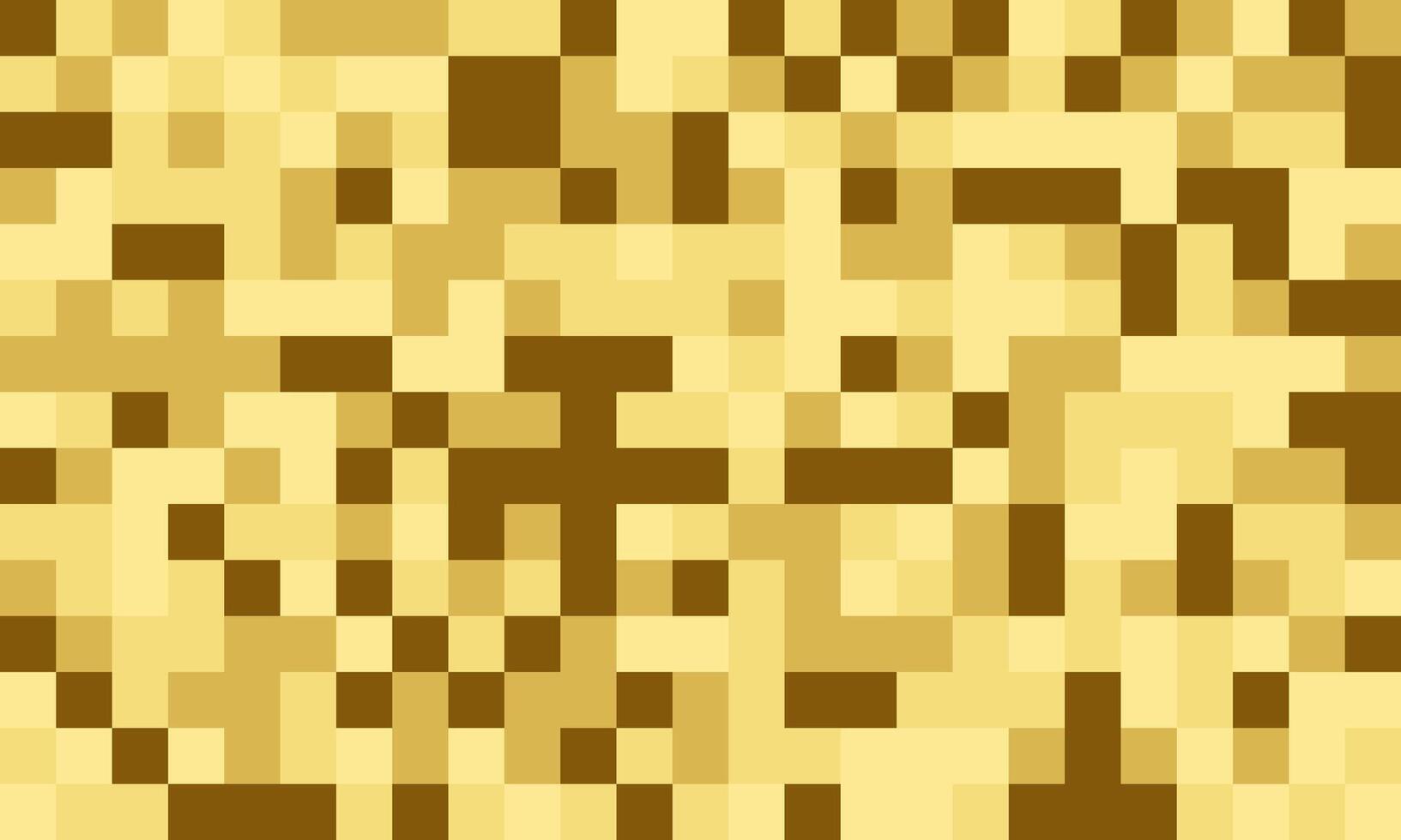 Abstract pixel art background in warm gold and brown tones. A seamless pattern ideal for website banners, textures, or modern design projects. vector