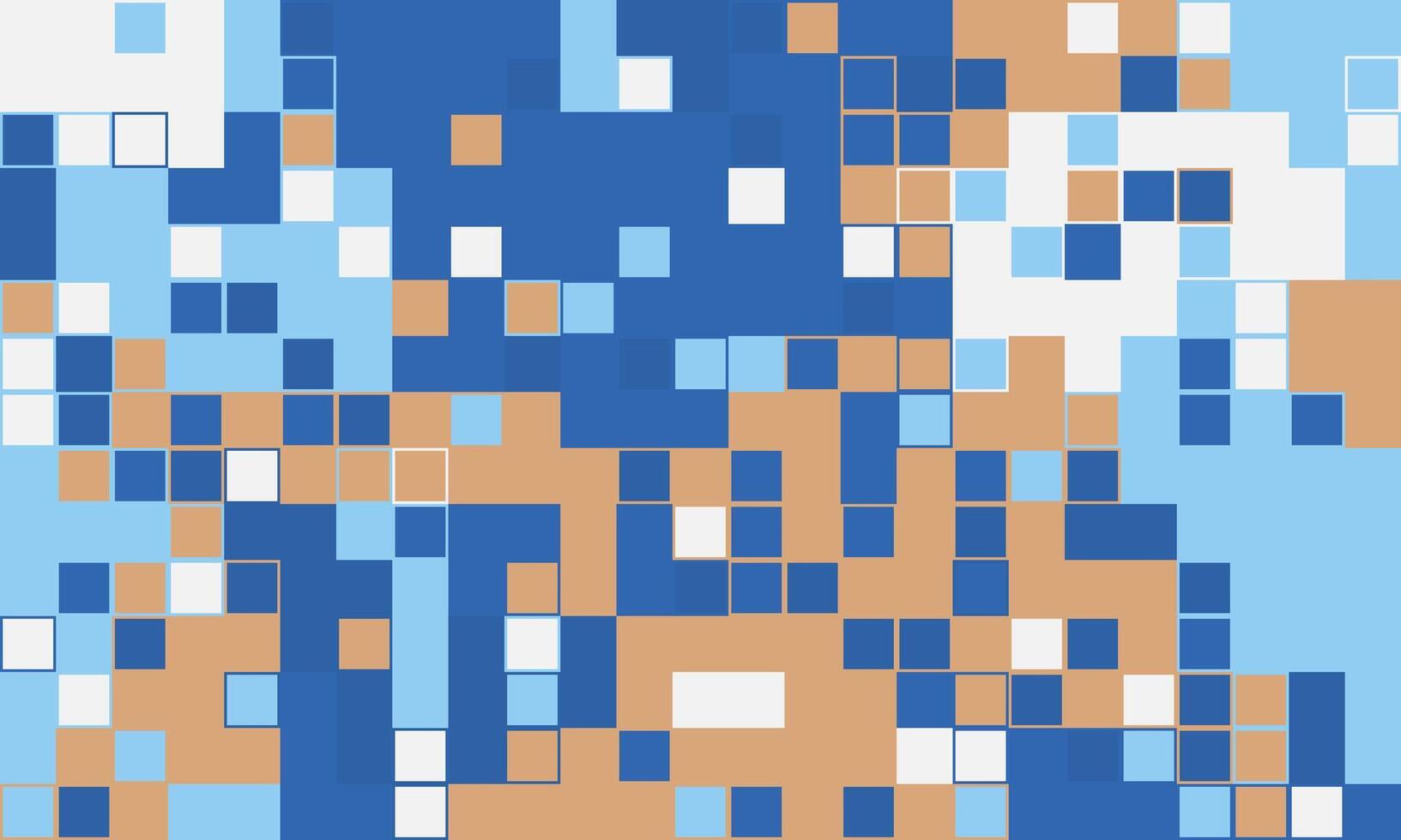 Abstract mosaic pattern in blue, beige, and white. Perfect for backgrounds, website design, or techrelated projects. Represents data flow, digital complexity, or modern design aesthetics. vector