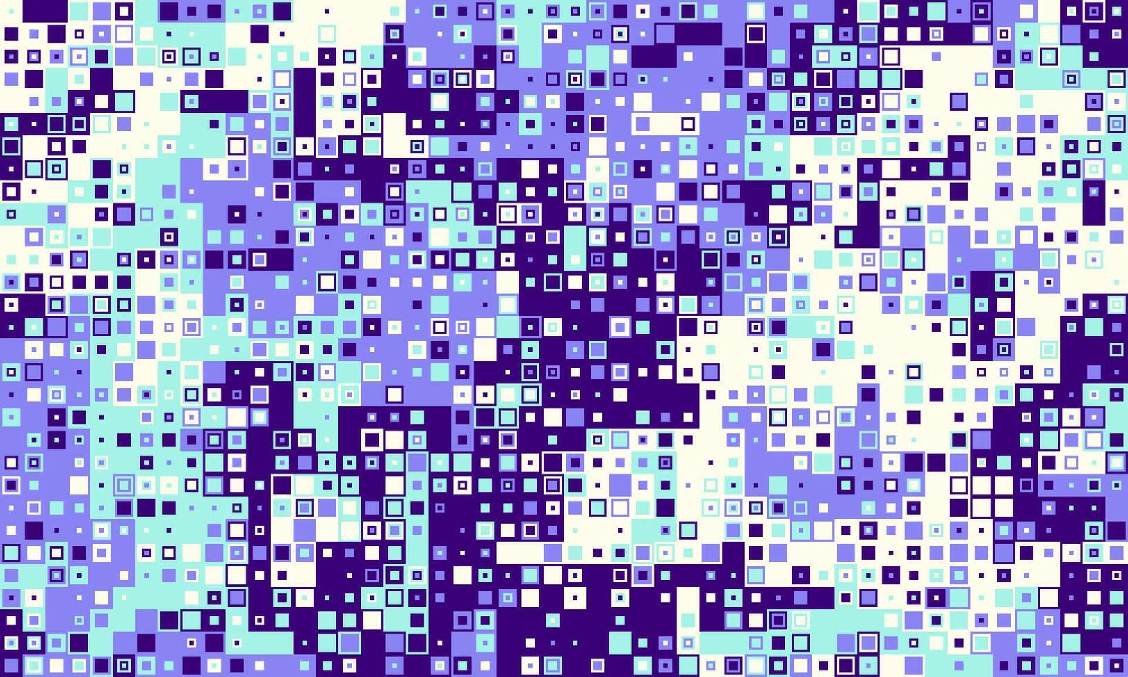 Abstract digital pixel art background. Vibrant shades of purple, blue, and white create a dynamic, textured pattern ideal for website banners, tech presentations, or modern design projects. vector