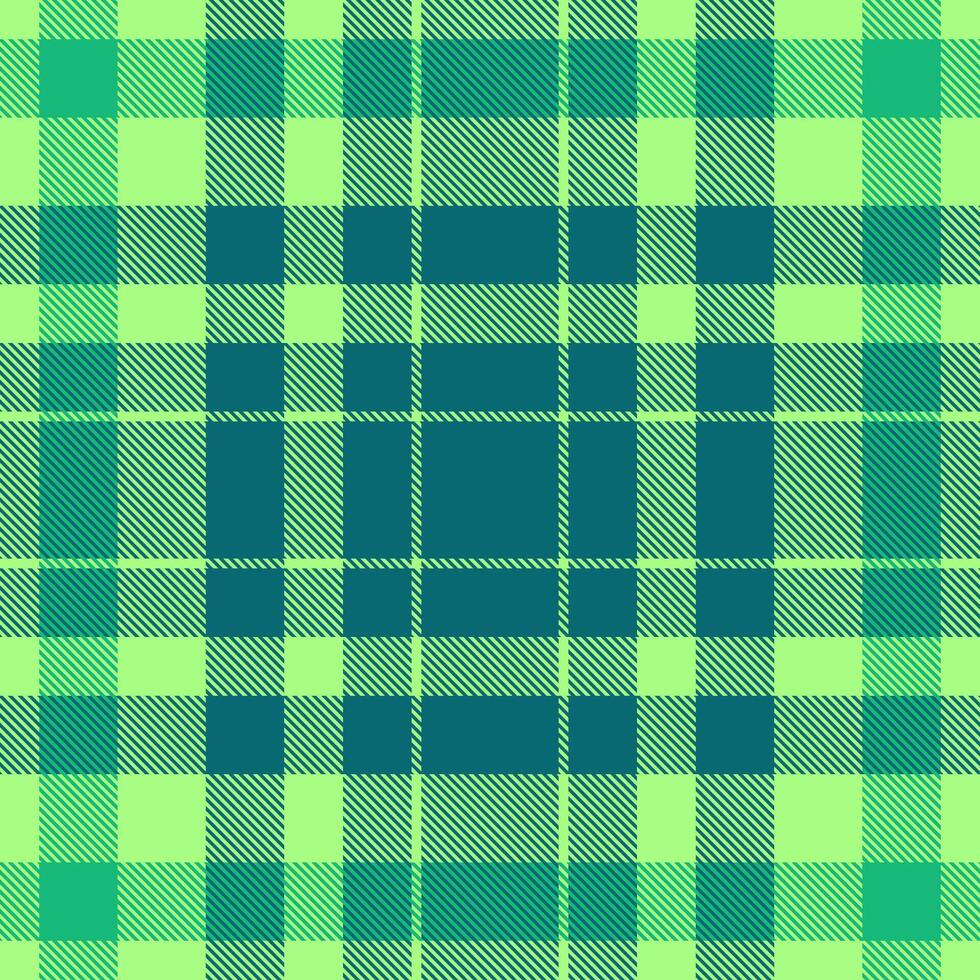 Vibrant green and teal plaid pattern. Perfect for textile design, website backgrounds, or any project needing a fresh, modern, and textured look. vector