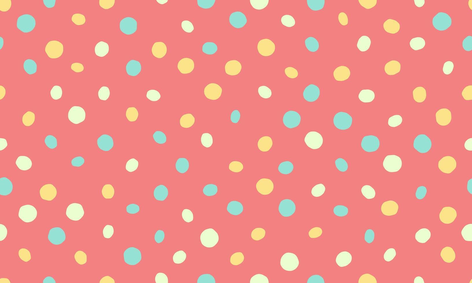 A colorful polka dot pattern on a pink background vector