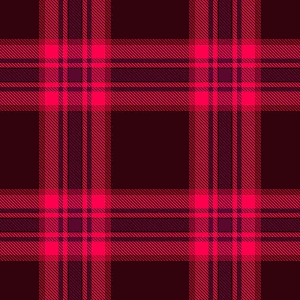 Vibrant pink and dark brown plaid pattern. Perfect for textile design, fashion, backgrounds, or website design. This bold geometric texture evokes feelings of warmth and energy. vector
