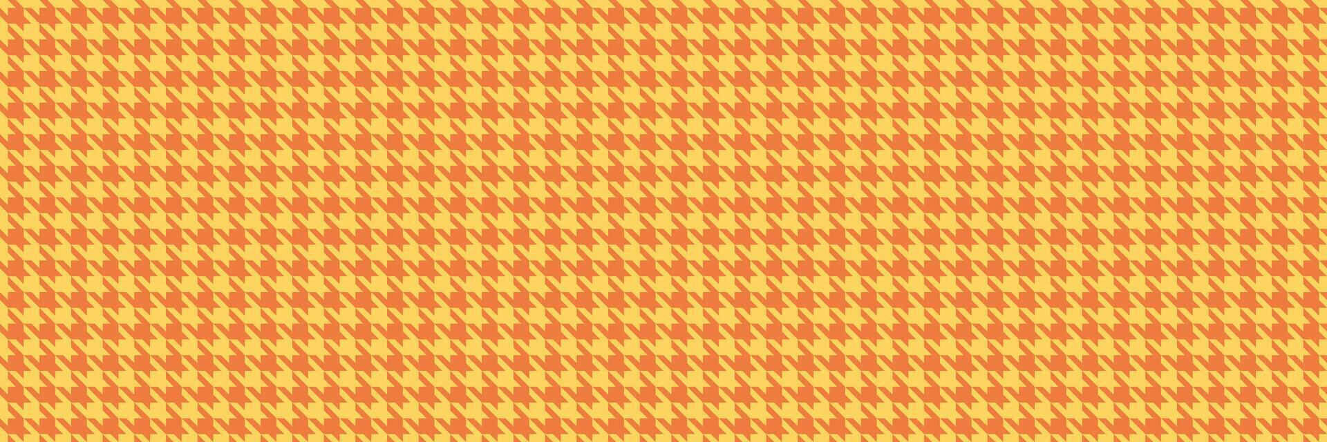 Vibrant orange and yellow houndstooth pattern. Perfect for textile design, fashion, website backgrounds, or any project needing a stylish and energetic texture. vector