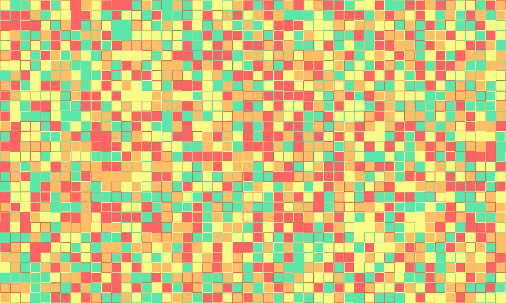 Vibrant mosaic of pastel squares. Abstract background ideal for website banners, presentations, or textile designs. Represents diversity, data visualization, or modern artistry. vector