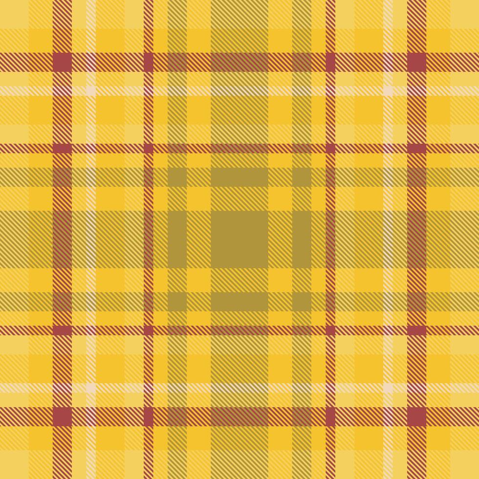Warm yellow and muted gold plaid pattern. A versatile texture ideal for textile design, website backgrounds, or autumnal themed projects. Evokes feelings of warmth, comfort, and tradition. vector