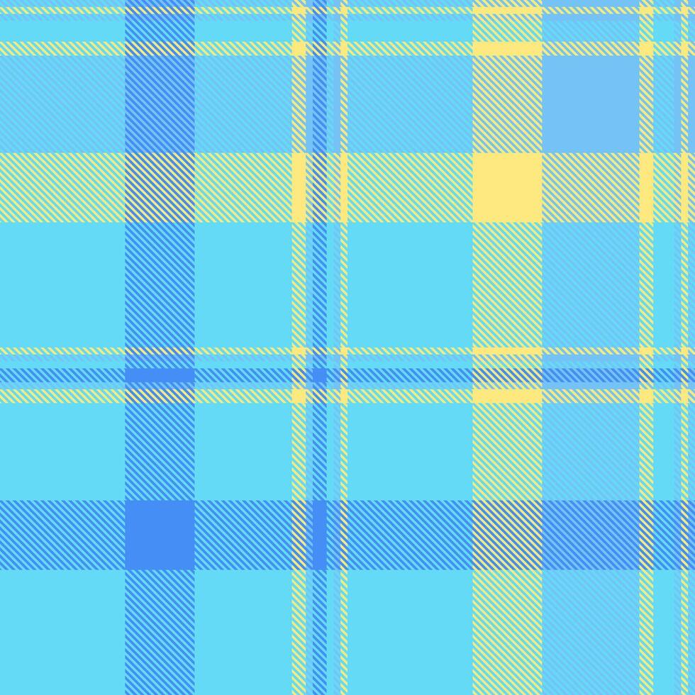 Vibrant pastel plaid pattern in shades of blue, yellow, and green. Perfect for textile design, website backgrounds, or cheerful branding. vector
