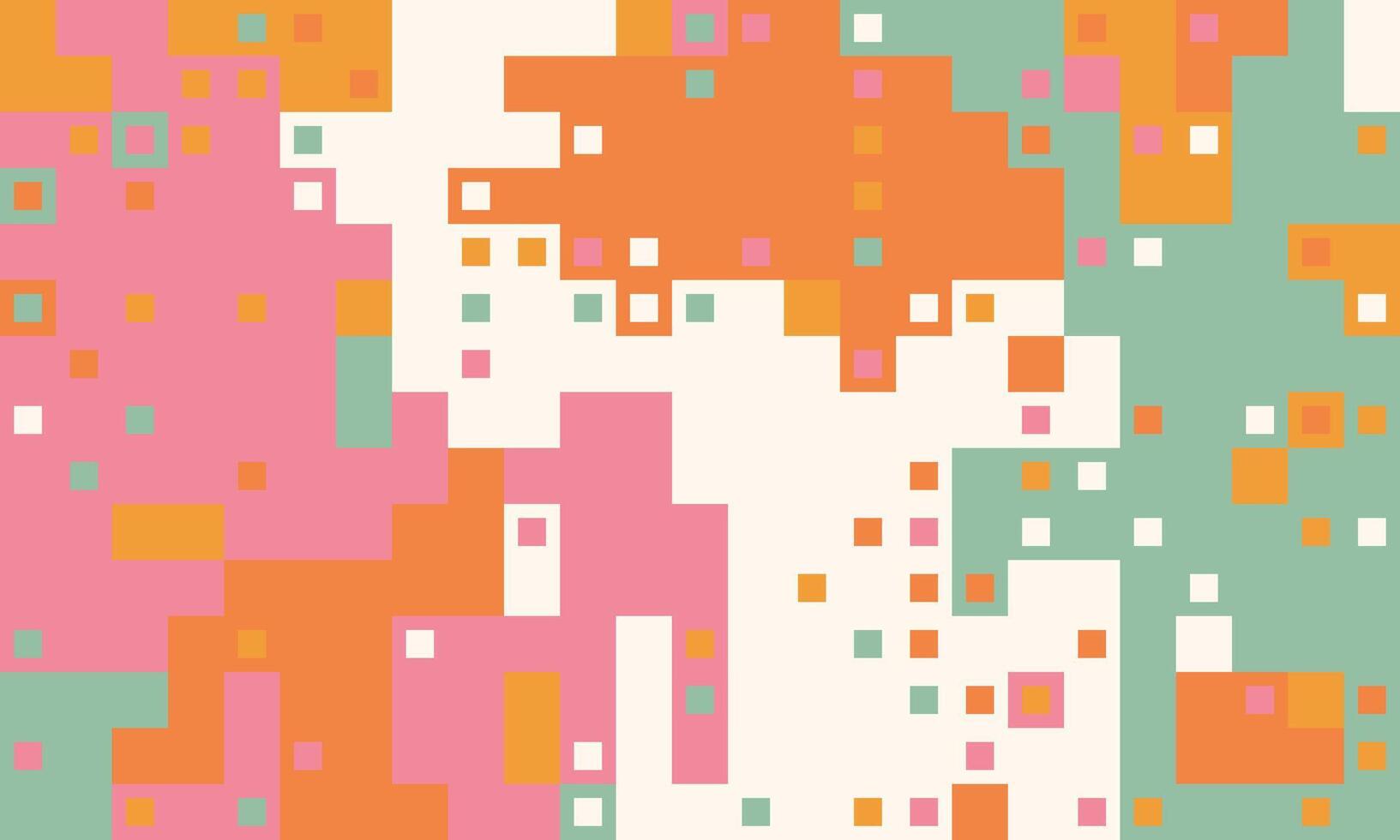 Abstract pixel art background. Vibrant pastel colors create a dynamic, playful design perfect for websites, presentations, or social media. vector