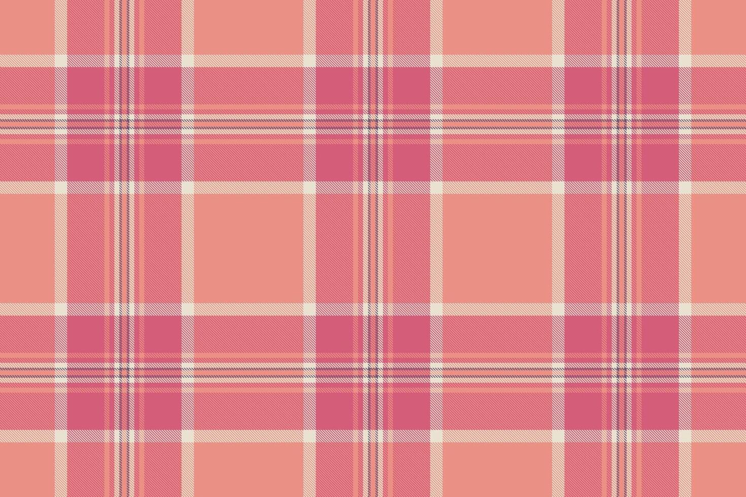 Elegant coral and pink plaid pattern. Perfect for textile design, website backgrounds, or crafting projects. vector