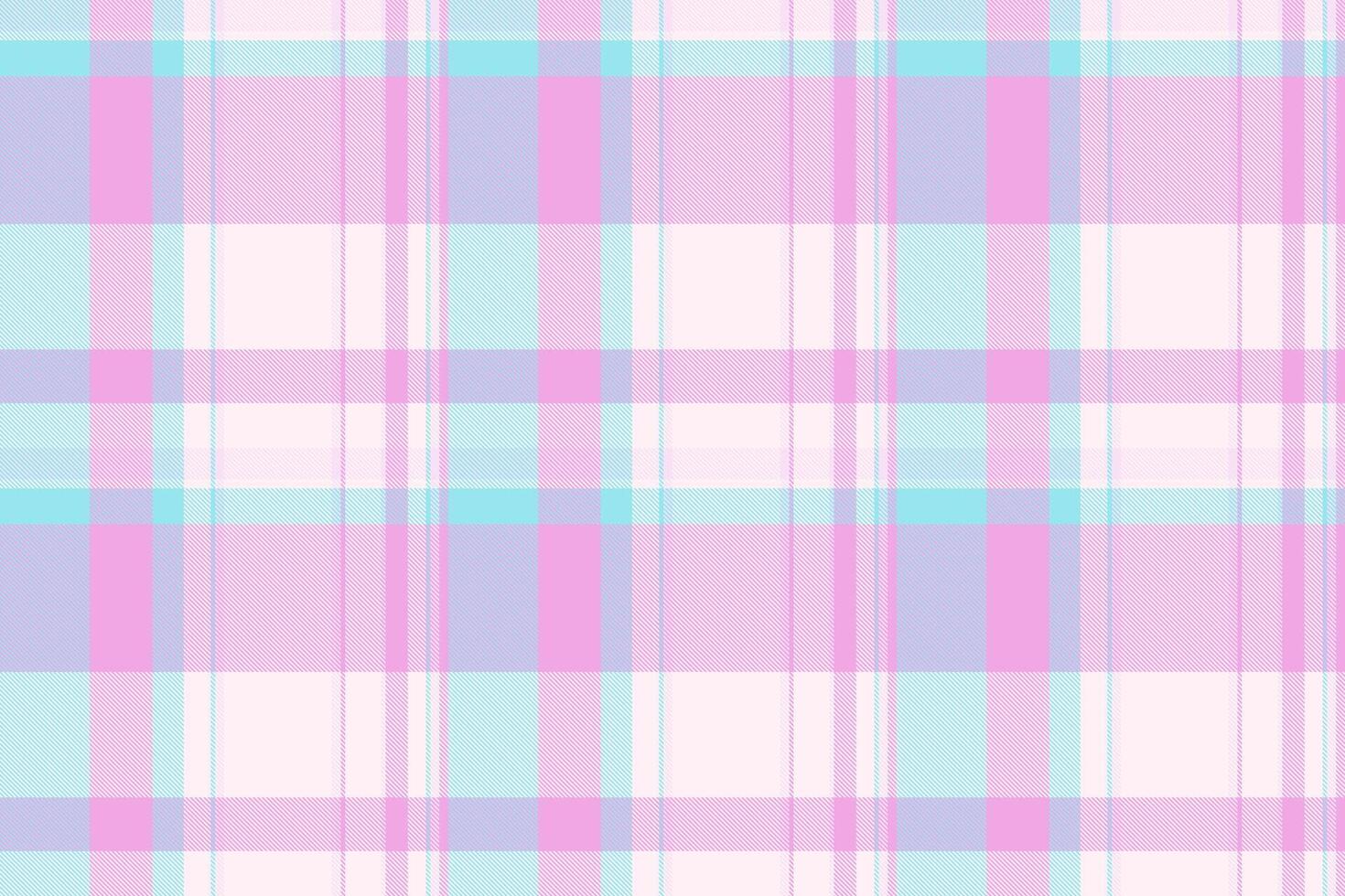 Naked fabric tartan, velvet texture seamless plaid. Folded check textile pattern background in light and lavender blush colors. vector