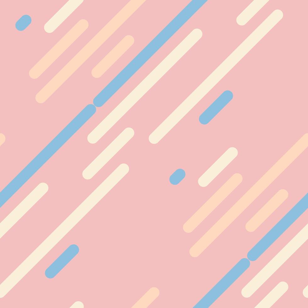 Pastel pink background with diagonal lines in soft blue, cream, and peach. A cheerful, minimalist design perfect for branding, websites, or social media. Evokes feelings of serenity and playfulness. vector
