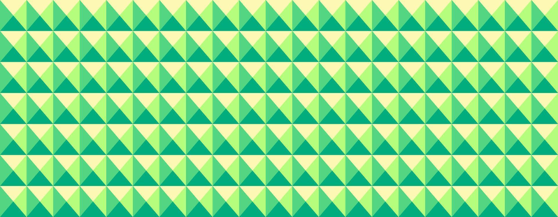 Vibrant green and yellow geometric triangle pattern. Perfect for backgrounds, textiles, or modern design projects. This repeating texture offers a clean, contemporary aesthetic with subtle depth. vector