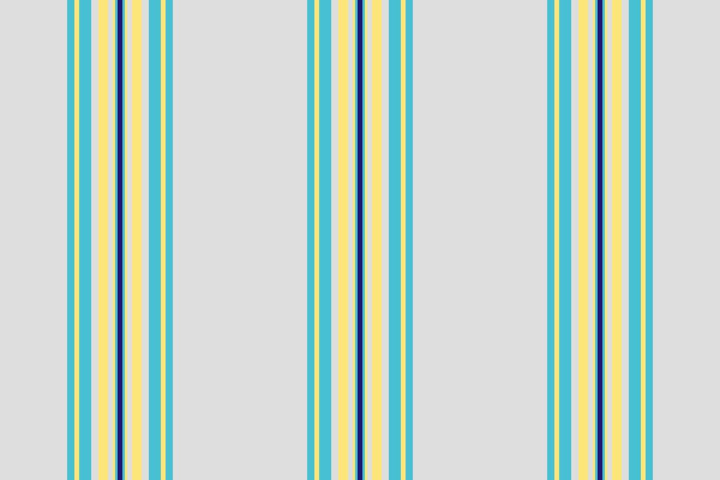 Vibrant vertical stripes in teal, pale yellow, and navy on a light gray background. Perfect for textile design, website backgrounds, or stationery. vector