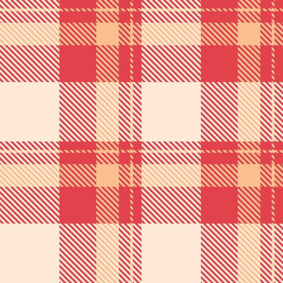 Vibrant red and peach plaid pattern. Perfect for textile design, apparel, home decor, and website backgrounds. A classic yet modern design, evoking feelings of warmth and comfort. vector