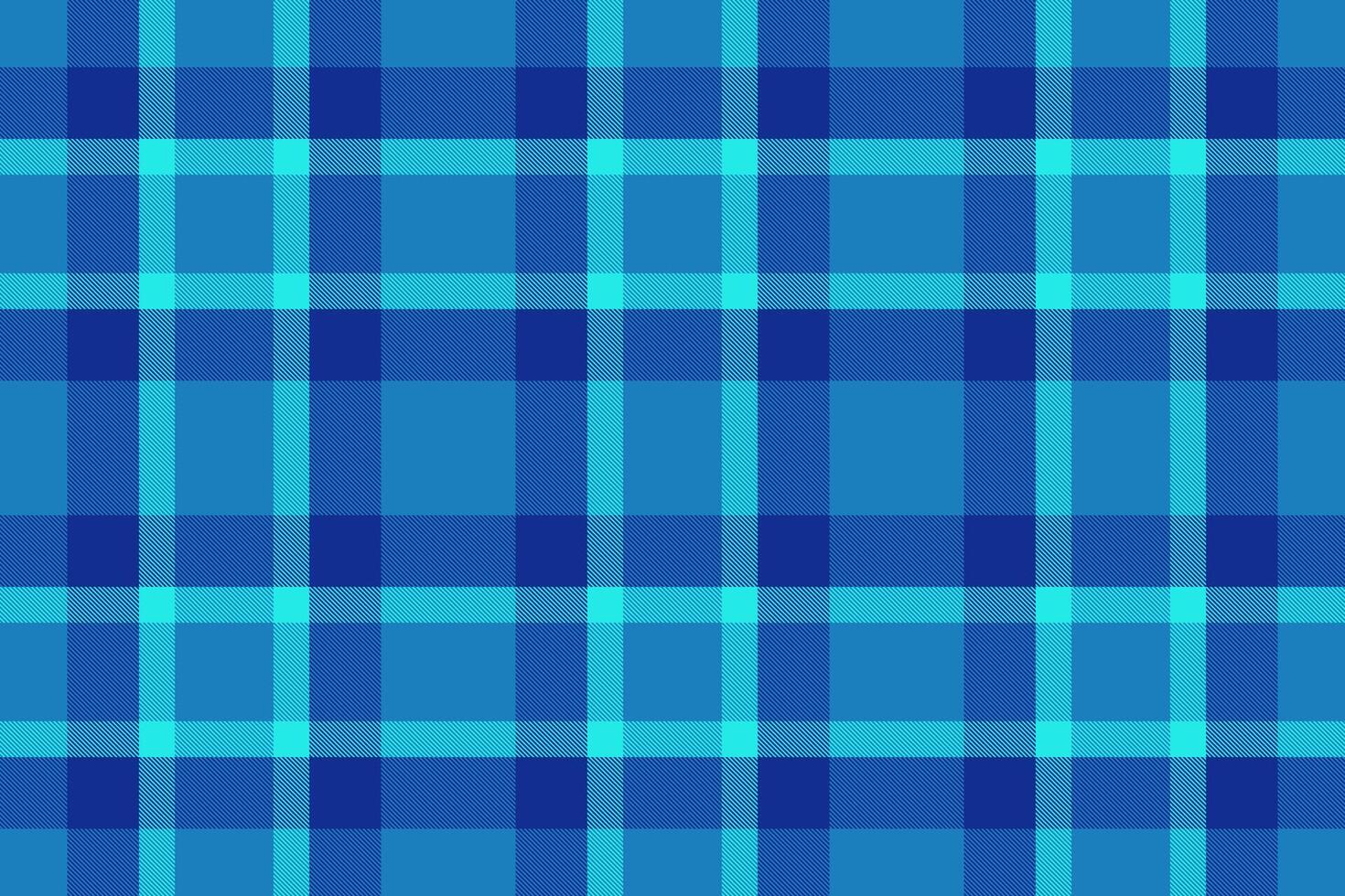 Vibrant blue and turquoise plaid pattern. Perfect for textile design, website backgrounds, or creating a calming, stylish aesthetic. vector
