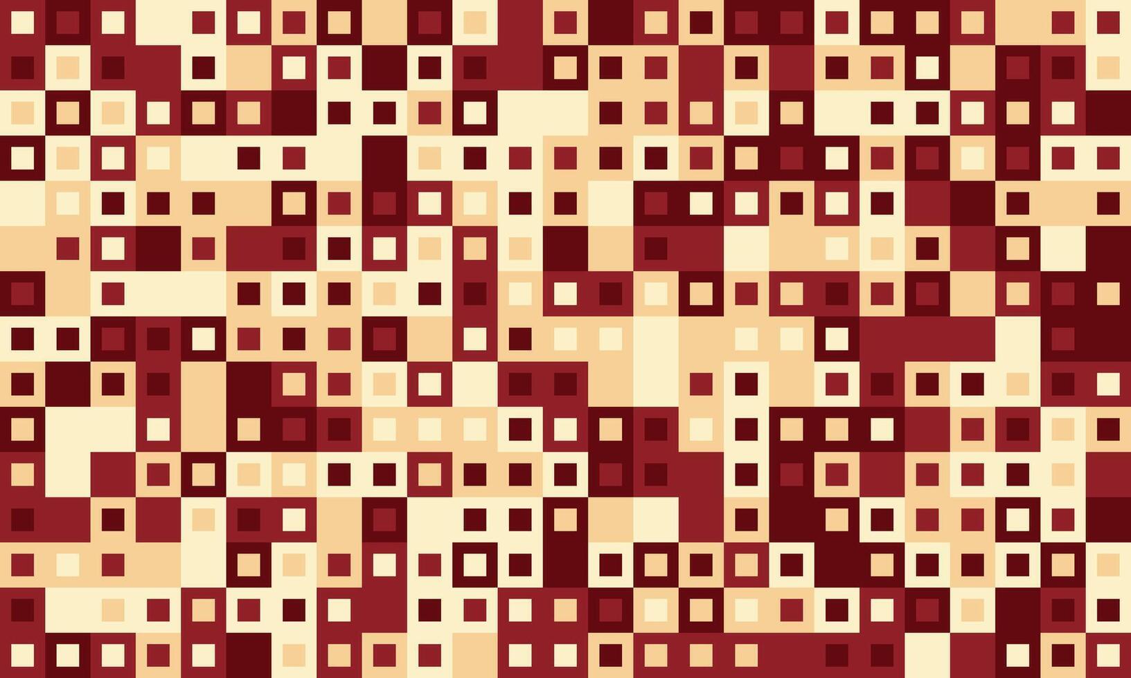 Abstract geometric pattern. Warmtoned squares create a dynamic, pixelated texture ideal for backgrounds, website design, or textile prints. Evokes feelings of warmth, energy, and modern design. vector