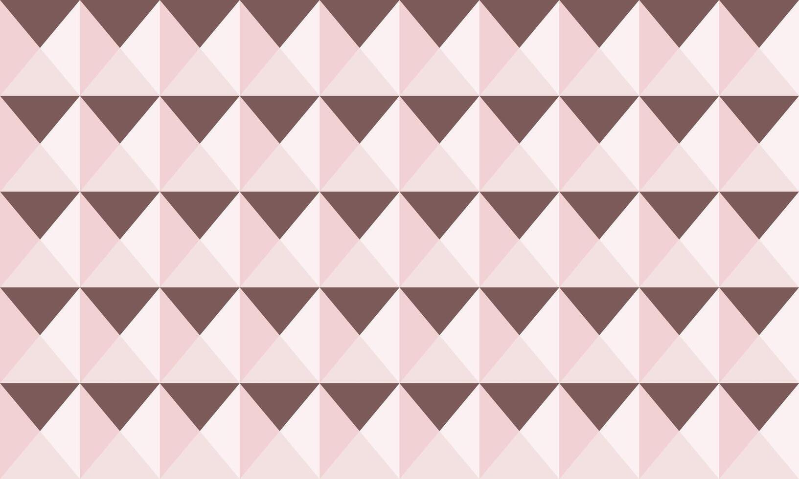 Elegant geometric pattern featuring a repeating design of pink and brown triangles. Ideal for backgrounds, website design, textile prints, or modern minimalist branding. vector