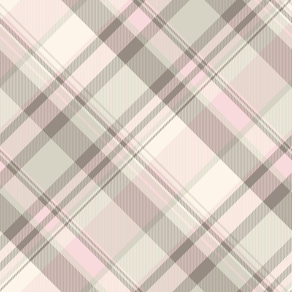 Elegant blush pink and taupe plaid pattern. Perfect for textile design, apparel, or website backgrounds. This soft, sophisticated texture evokes feelings of warmth and comfort. vector