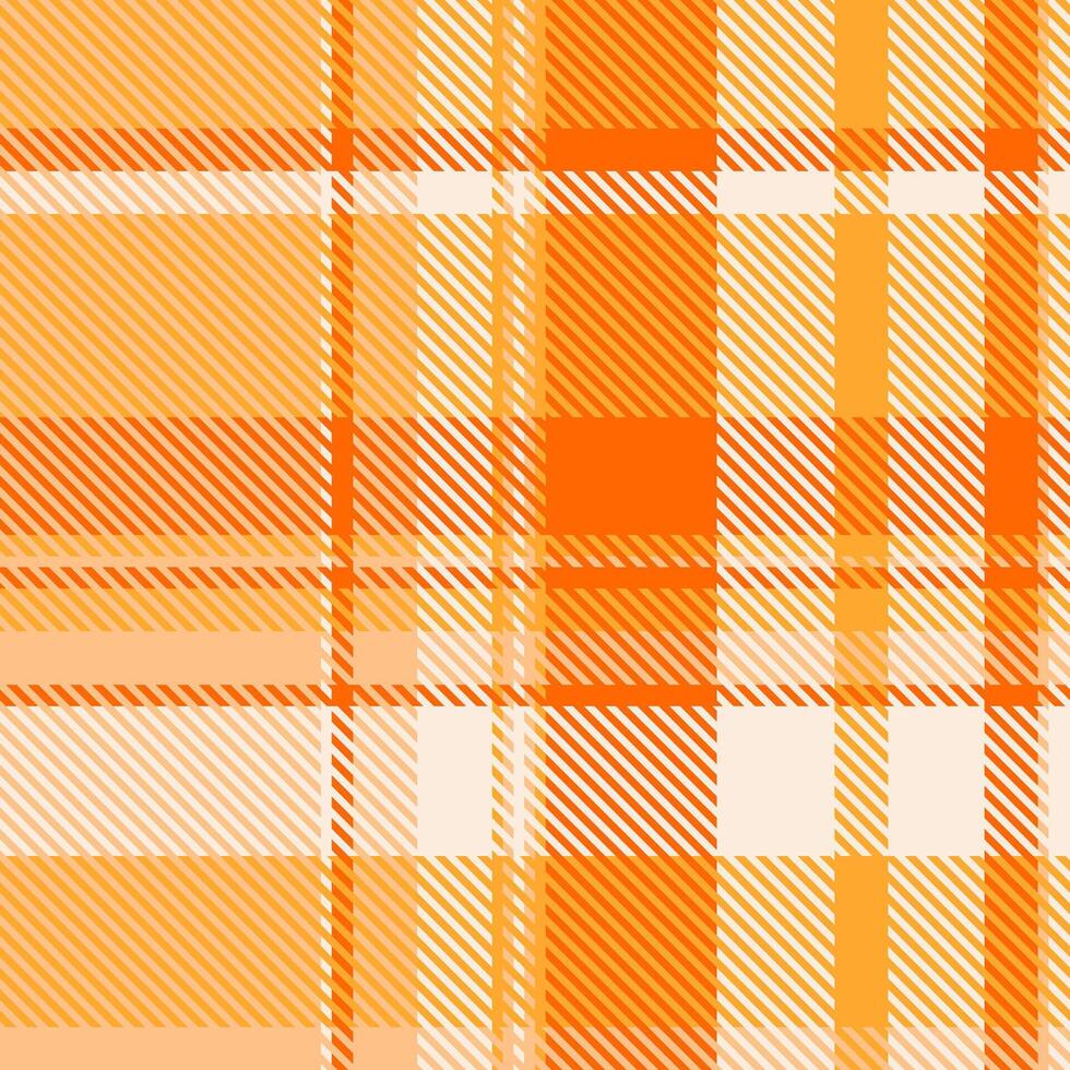 Vibrant orange and cream plaid pattern. Perfect for autumnal designs, textiles, or website backgrounds. This cheerful, geometric textile evokes warmth and energy. vector