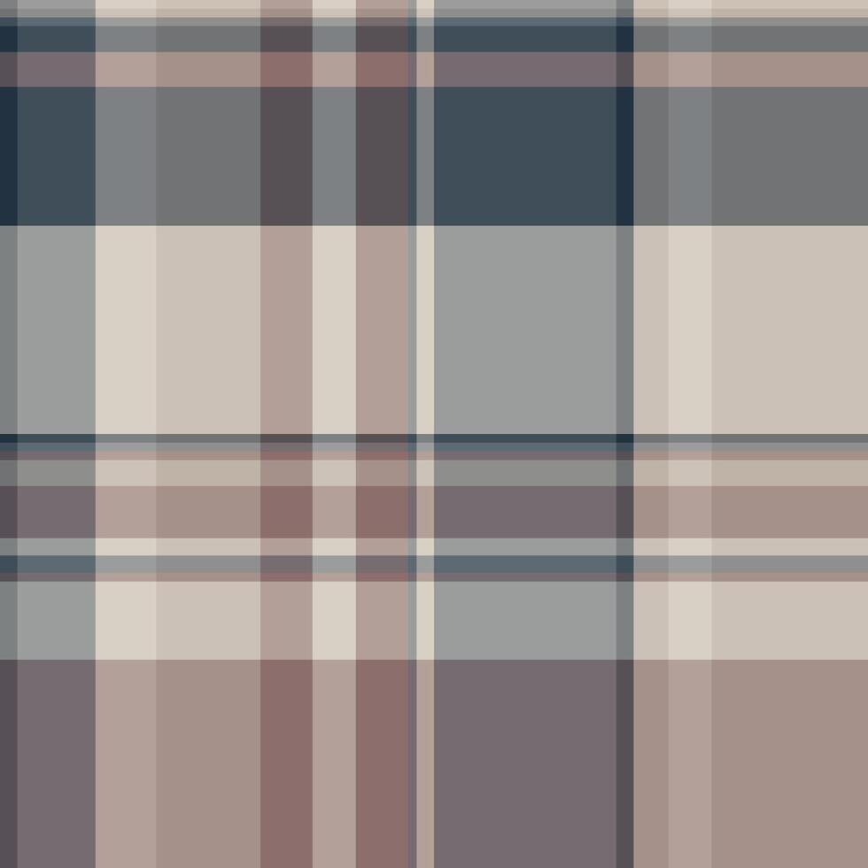 Back texture check textile, full background tartan seamless. Intense plaid pattern fabric in pastel and grey colors. vector