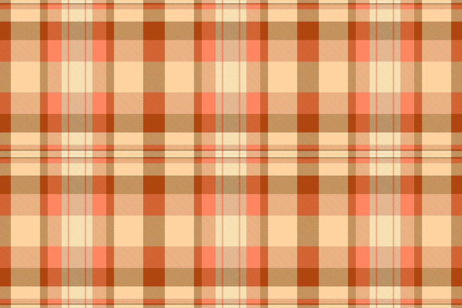 Warm, inviting peach and brown plaid pattern. Perfect for autumnal designs, textile projects, or website backgrounds. vector