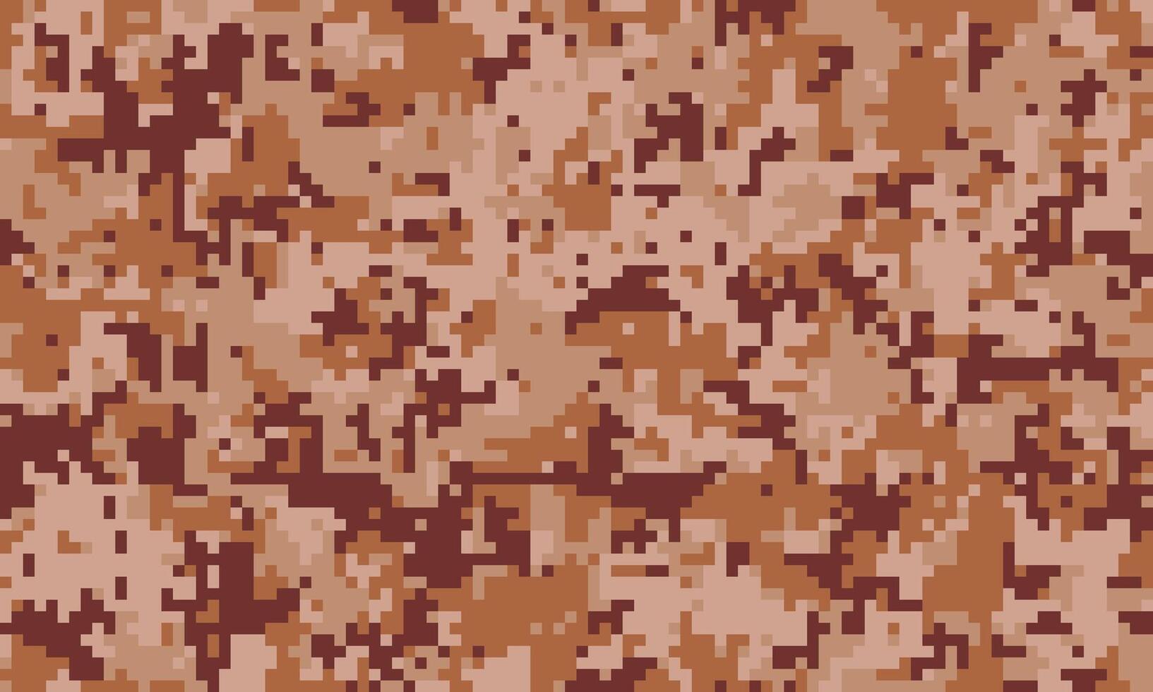 Desert camouflage pattern, digital texture. Perfect for backgrounds, website design, or military themed projects. The earthy tones and pixelated style create a bold, versatile image. vector