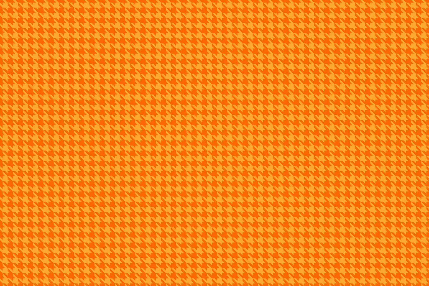 Vibrant orange houndstooth pattern. Perfect for backgrounds, textiles, or fashion designs. This energetic texture evokes warmth and style, ideal for autumnal themes or adding a pop of color. vector