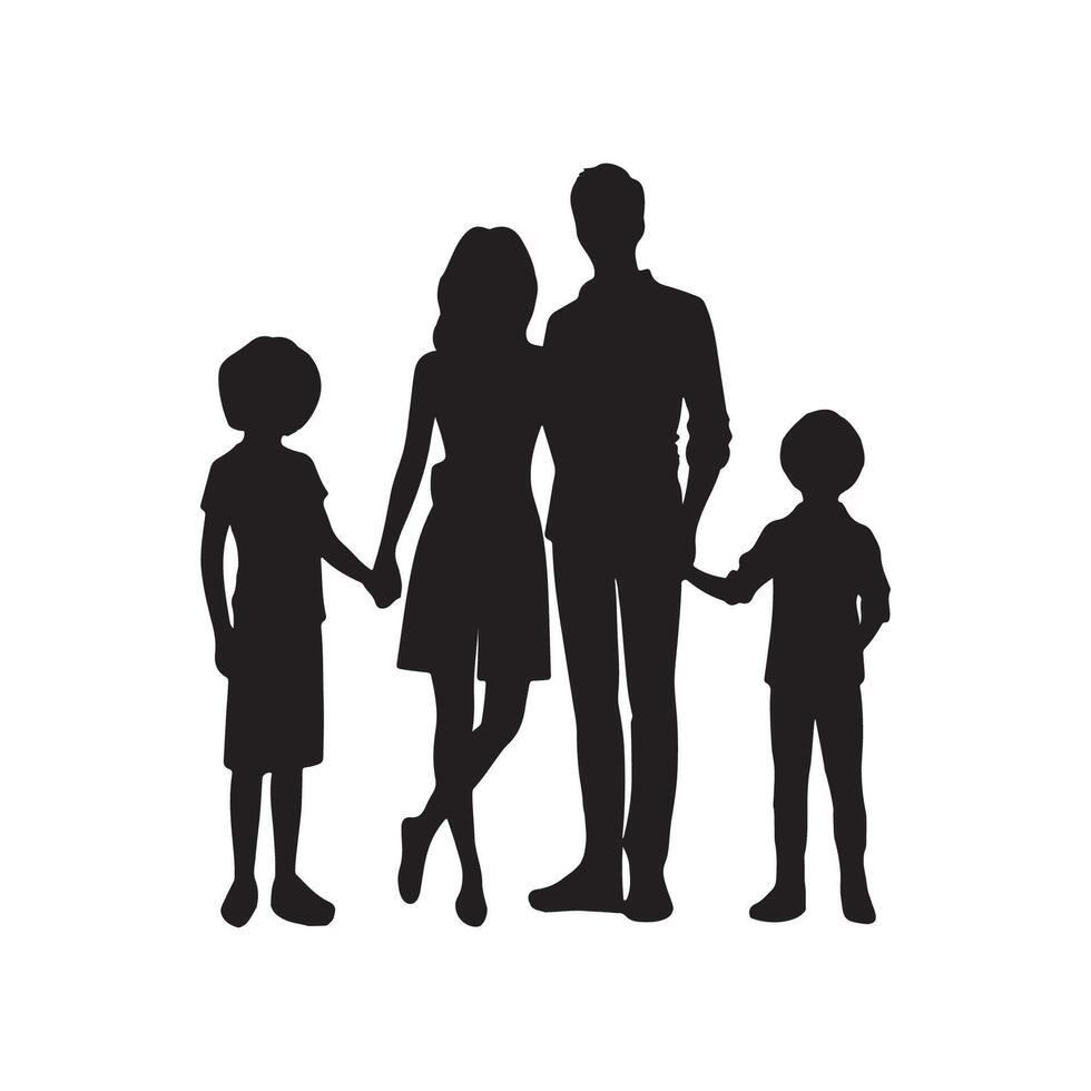Family Silhouette Illustration set vector