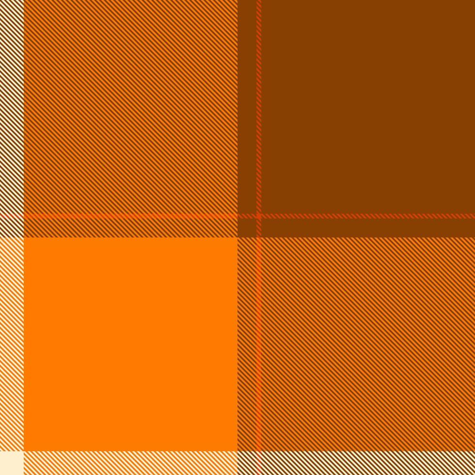 Vibrant autumnal plaid pattern in warm oranges and browns. Perfect for fallthemed designs, textile projects, or website backgrounds. Evokes feelings of warmth, comfort, and the changing seasons. vector