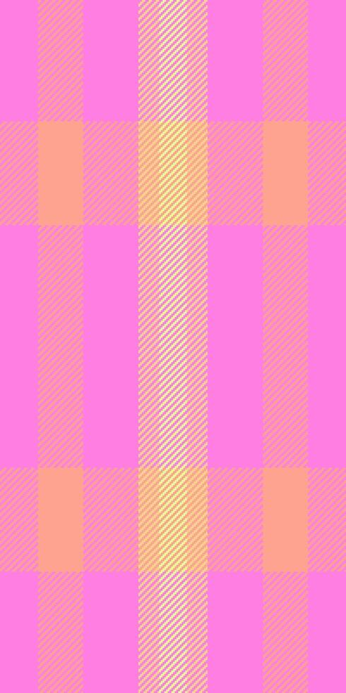Vibrant pink and peach plaid pattern. Perfect for textile design, fashion, websites, and branding. This cheerful, modern design evokes feelings of happiness and optimism. vector