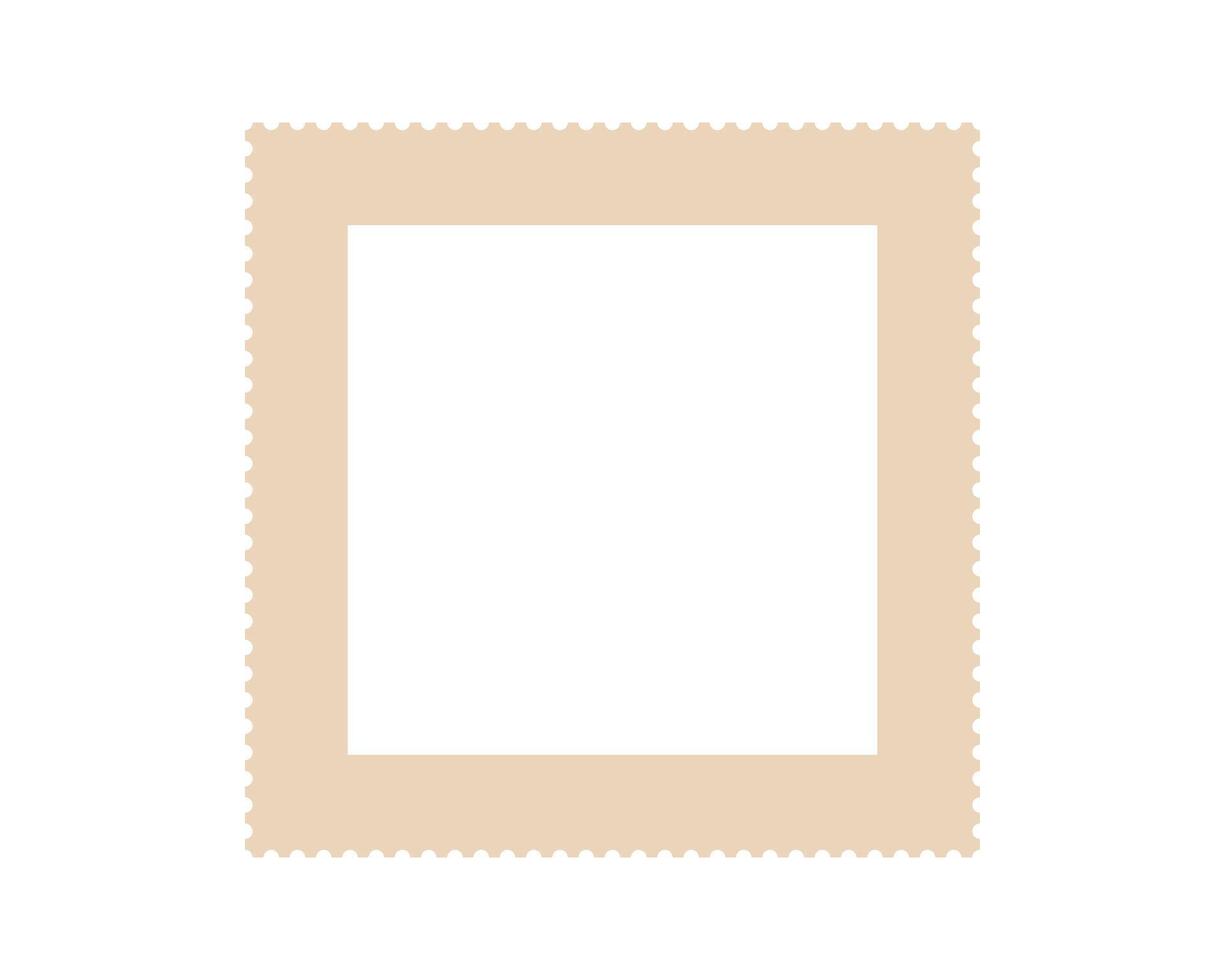 Retro frame with scalloped edge, neutral color. Simple, versatile design. Perfect for backgrounds, invitations, scrapbooking, crafts and graphic elements. vector