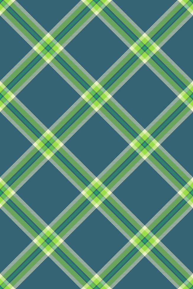 Composition check pattern, dye tartan fabric seamless. Picnic blanket texture plaid background textile in cyan and green colors. vector