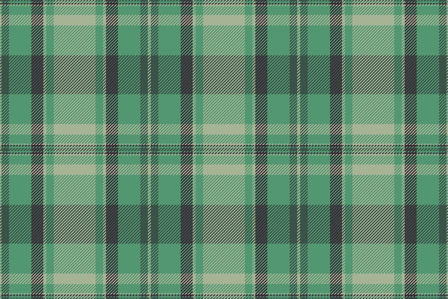Detailed green plaid design with intersecting bands of color. Classic pattern for textiles, backgrounds, or graphic design projects needing traditional texture. vector