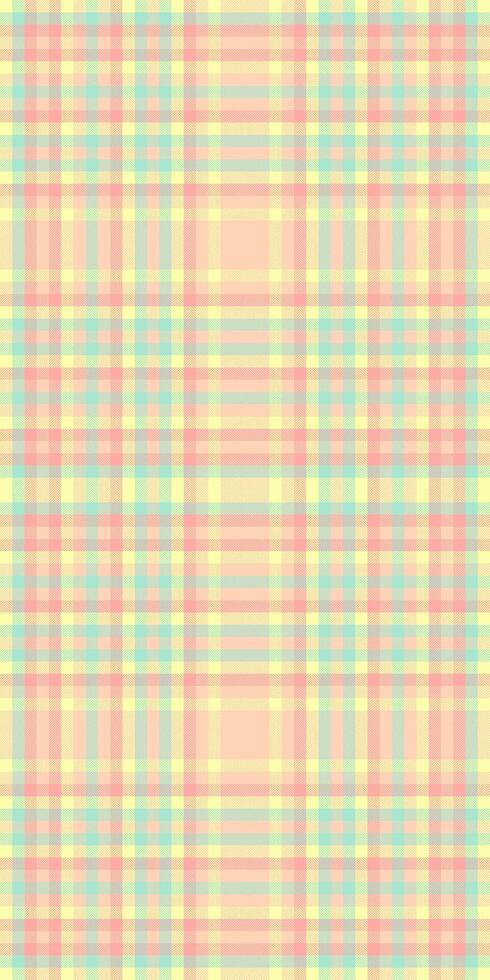 Pastel plaid pattern, perfect for spring or summer designs. Soft, delicate colors evoke feelings of happiness and tranquility. Ideal for textiles, websites, and stationery. vector