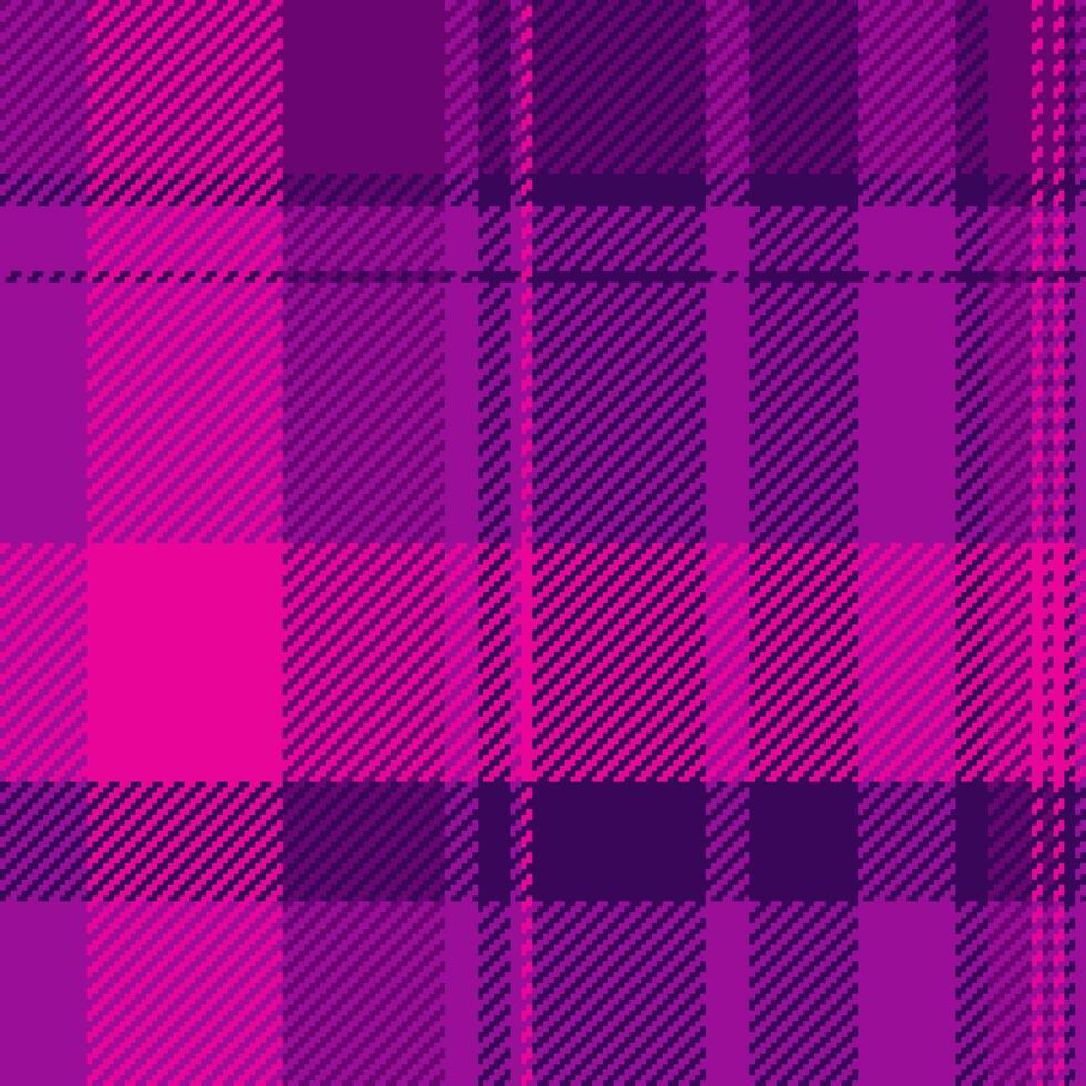 Vibrant pink and purple plaid pattern. Perfect for textile design, fashion, backgrounds, or website decoration. This bold, energetic texture adds a touch of modern style to any project. vector