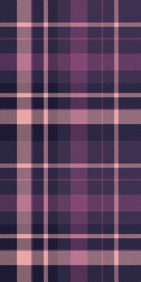 Elegant blush pink and deep purple plaid pattern. Perfect for textile design, fashion, or website backgrounds. vector