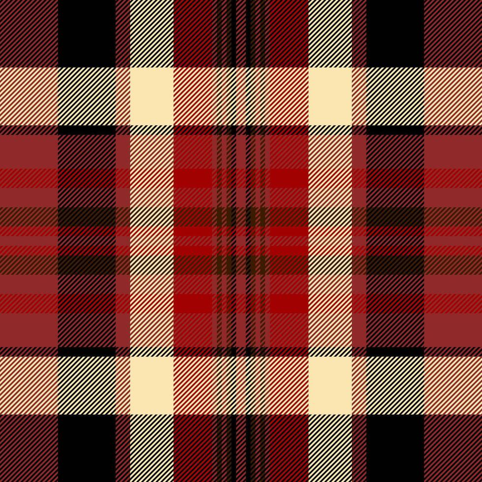 Chinese new year fabric pattern tartan, upscale seamless plaid . Intense textile background texture check in red and black colors. vector