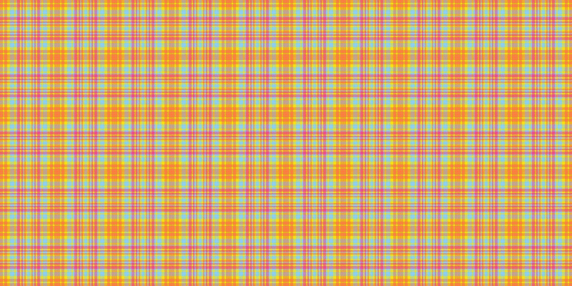 Vibrant pastel plaid pattern, perfect for textile design, website backgrounds, or crafting projects. This cheerful, repeating texture evokes feelings of warmth and optimism. vector