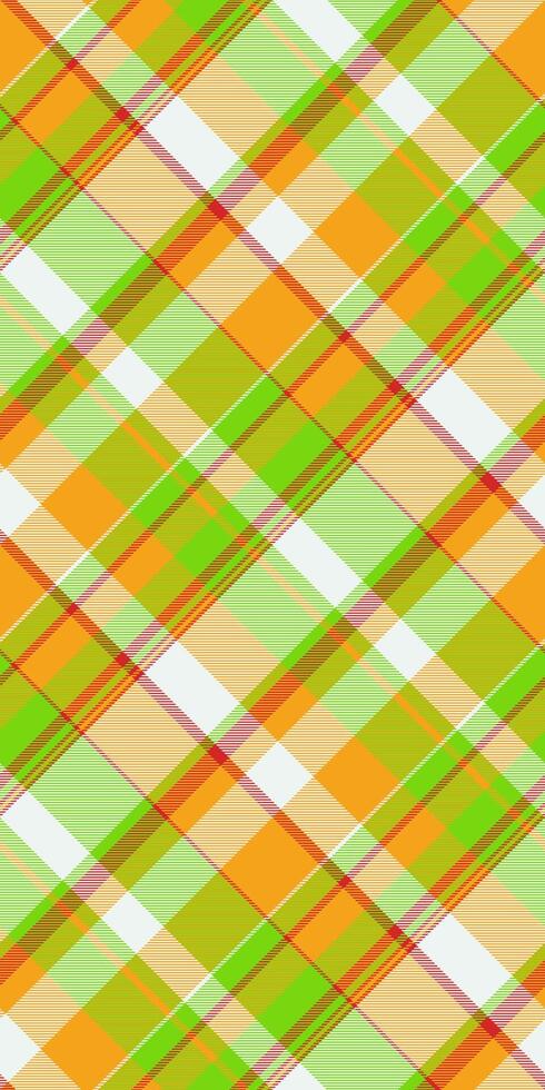 Guy pattern tartan check, cultural plaid fabric . Abstract textile texture seamless background in amber and green colors. vector
