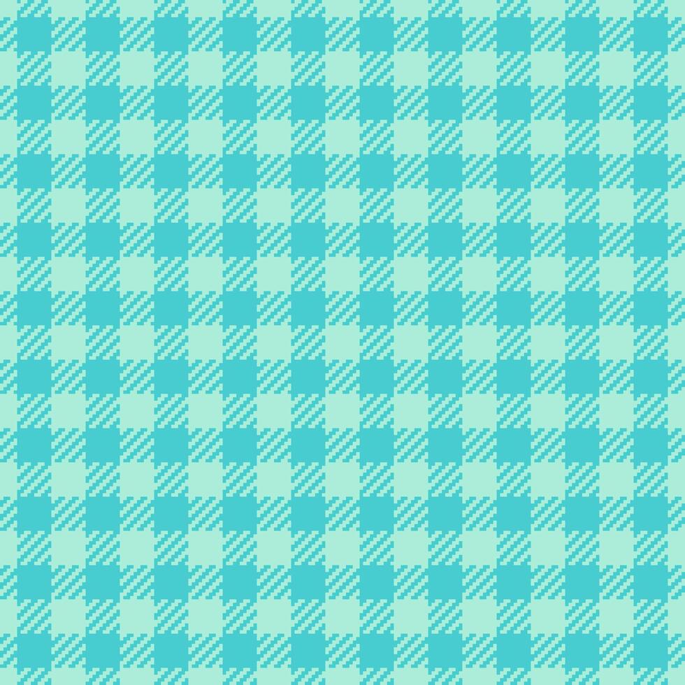 Seamless teal and mint gingham pattern. Perfect for backgrounds, textiles, or packaging. This cheerful, classic design evokes feelings of freshness and summer. vector