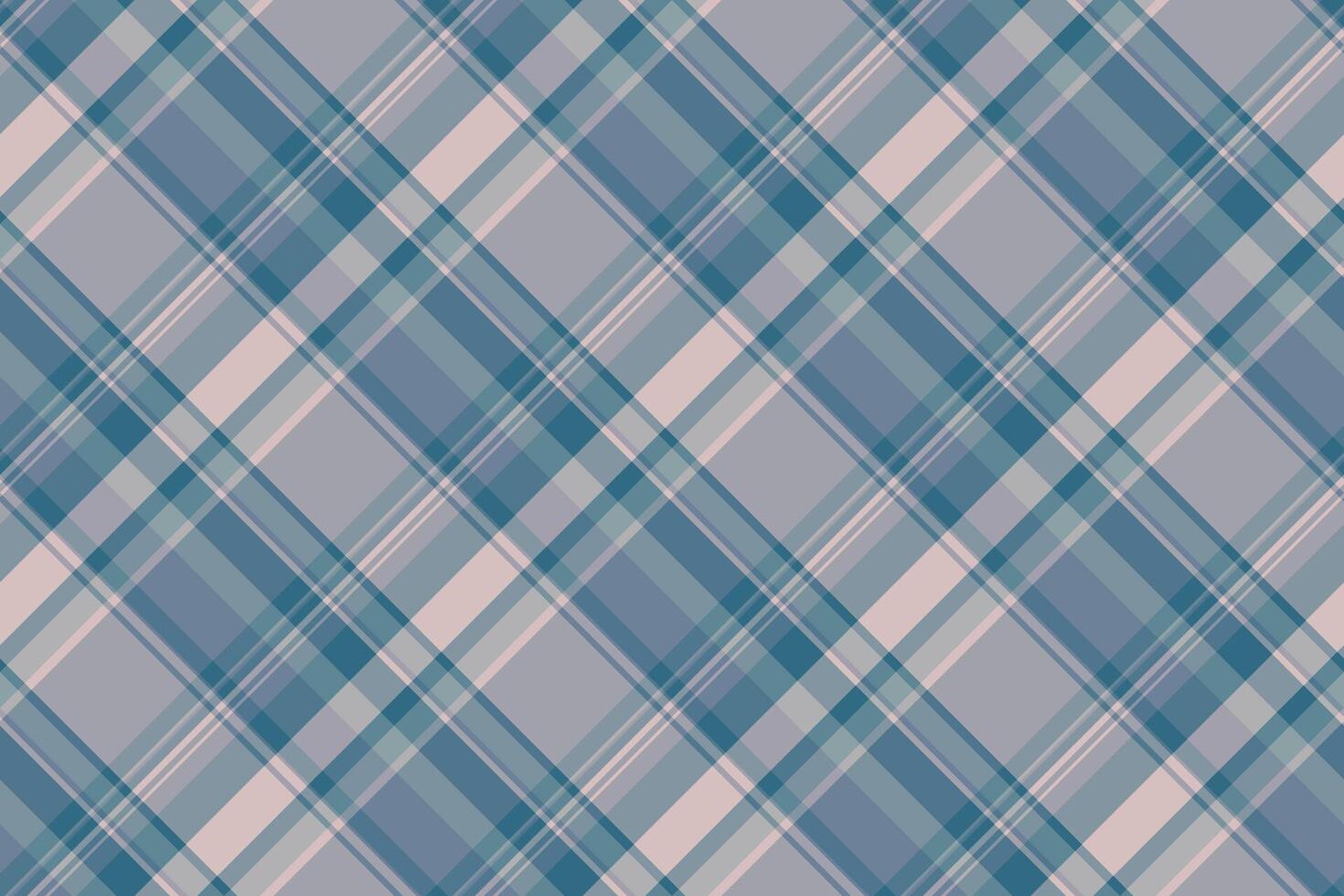 Classic plaid pattern in cool blues, grays, and soft pinks. Seamless repeating design, perfect for textiles, backgrounds, or digital design projects. vector