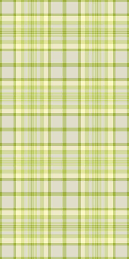 Harvest plaid check pattern, windowpane background textile. Painting fabric seamless tartan texture in lime and light colors. vector