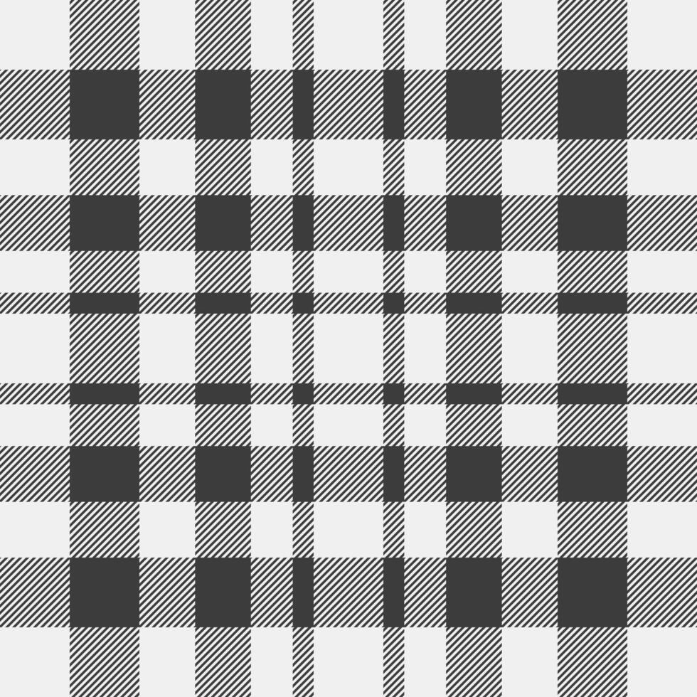 Classic black and white plaid pattern. Seamless texture ideal for textile design, website backgrounds, or stylish apparel. vector